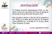 INVITACIÓN AL SORTEO DE JURADAS/OS ELECTORALES